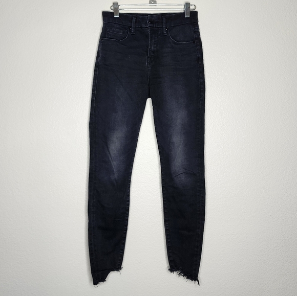 Good American Black069 Good Legs Step Hem Jeans 2/26 - Picture 3 of 8